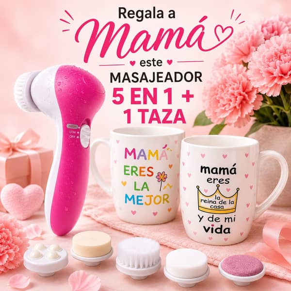 Masajeador Facial 5 en 1 + Taza 